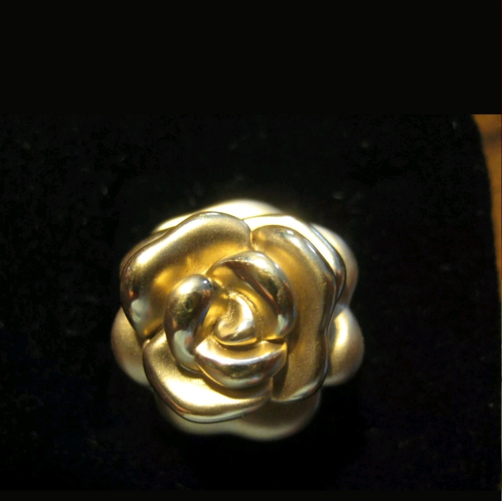14k Solid Gold Rose Flower Ring - 7.0 grams
